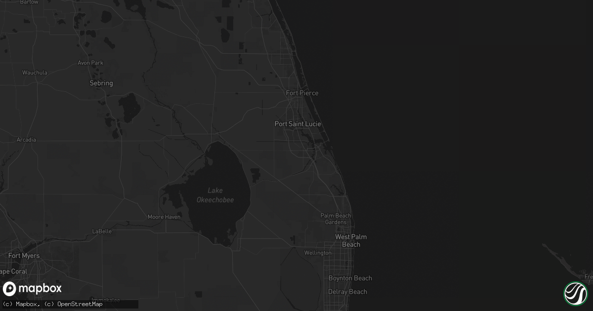 Hail map in Palm City, FL on August 26, 2026