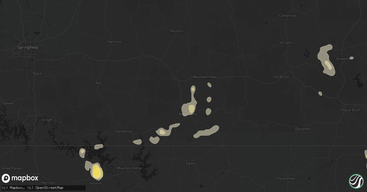 Hail map in Pomona, MO on August 26, 2026