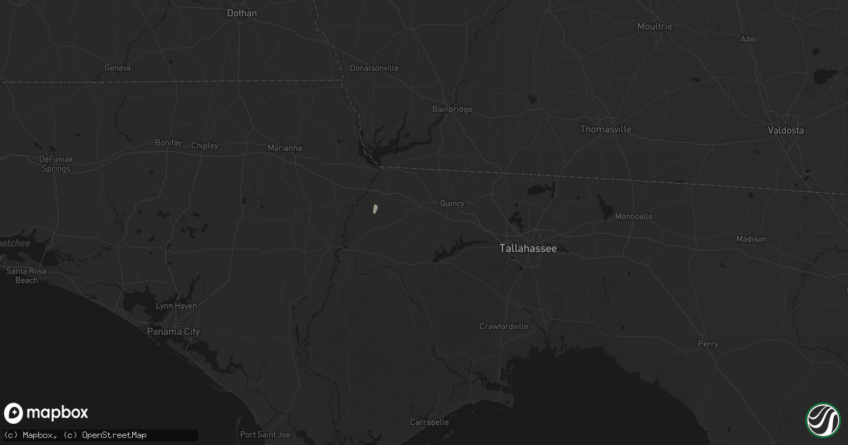 Hail map in Quincy, FL on August 26, 2026