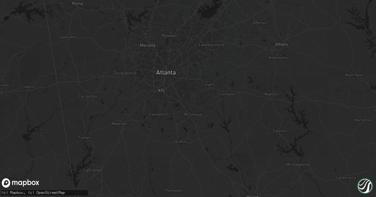 Hail map in Stockbridge, GA on August 26, 2026