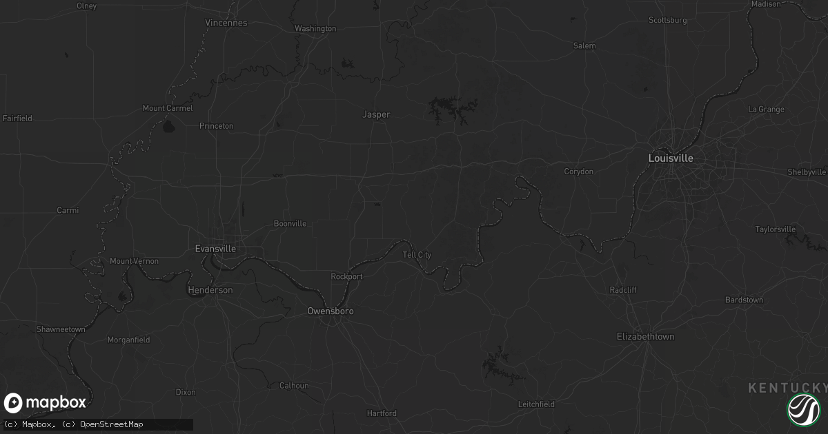 Hail map in Troy, IN on August 26, 2026