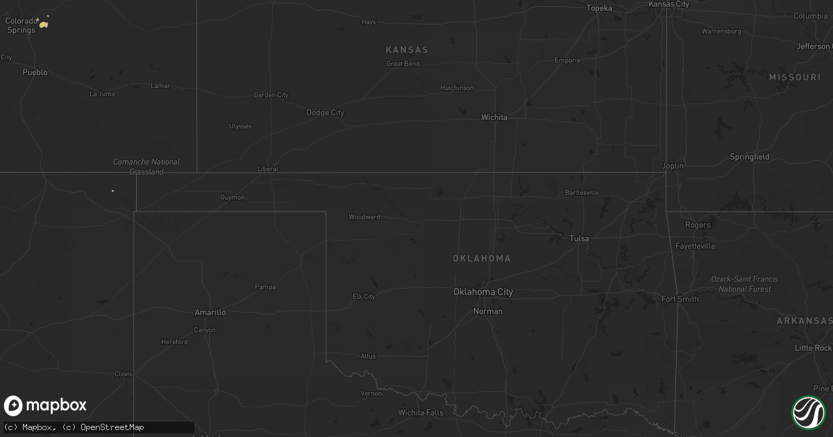 Hail map on August 27, 2011