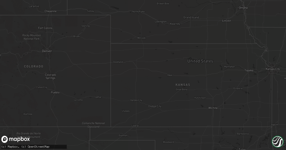 Hail map in South Dakota on August 27, 2012
