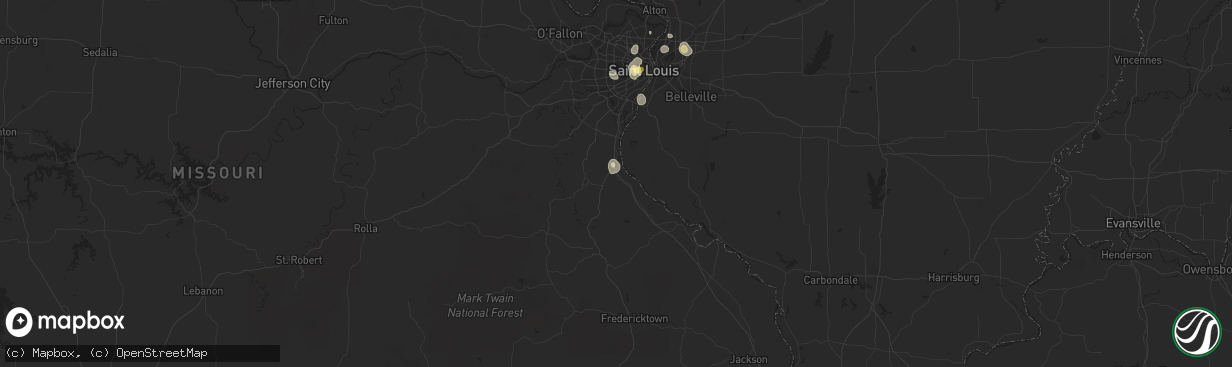 Hail map in Festus, MO on August 27, 2014