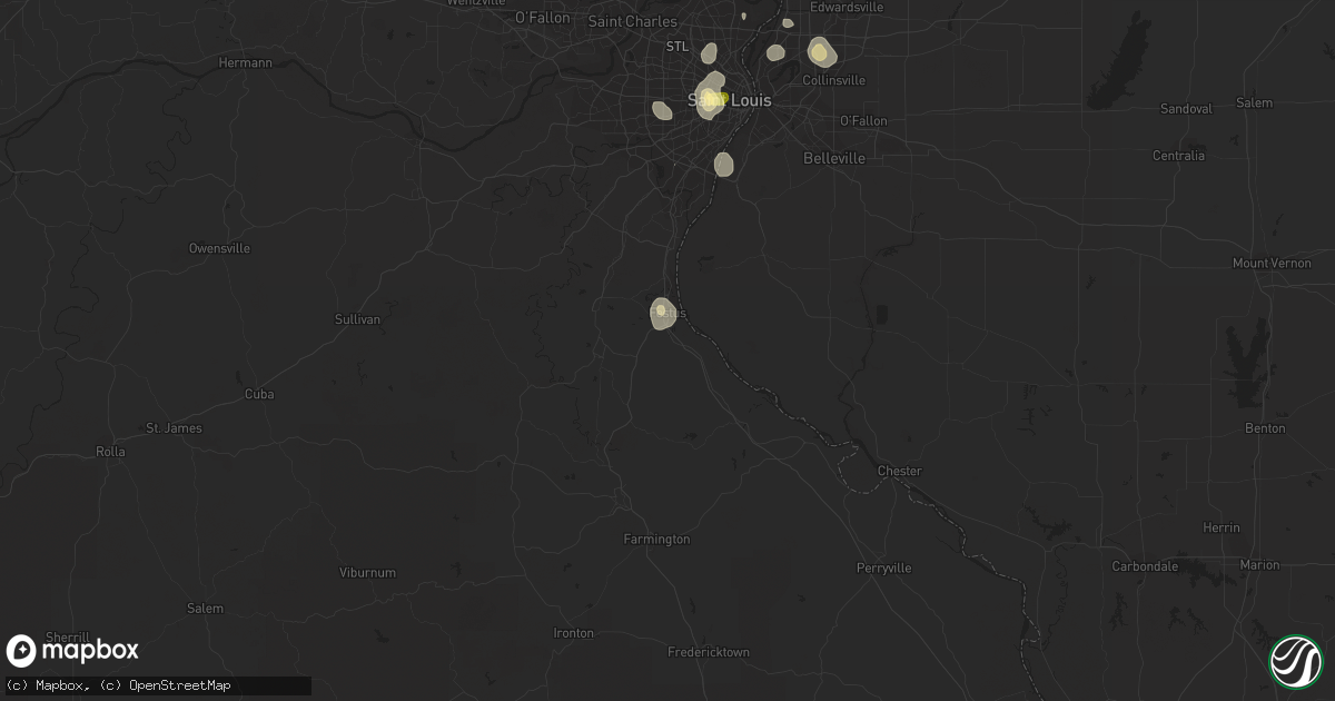 Hail map in Festus, MO on August 27, 2014