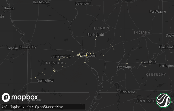 Hail map preview on 08-27-2014