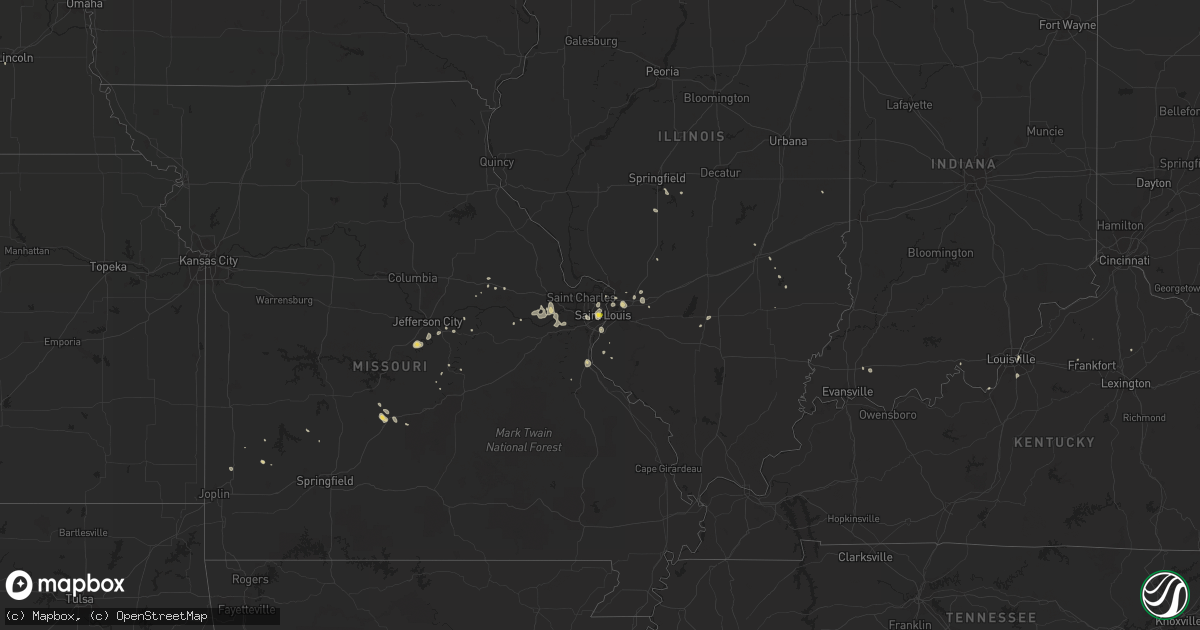 Hail map on August 27, 2014