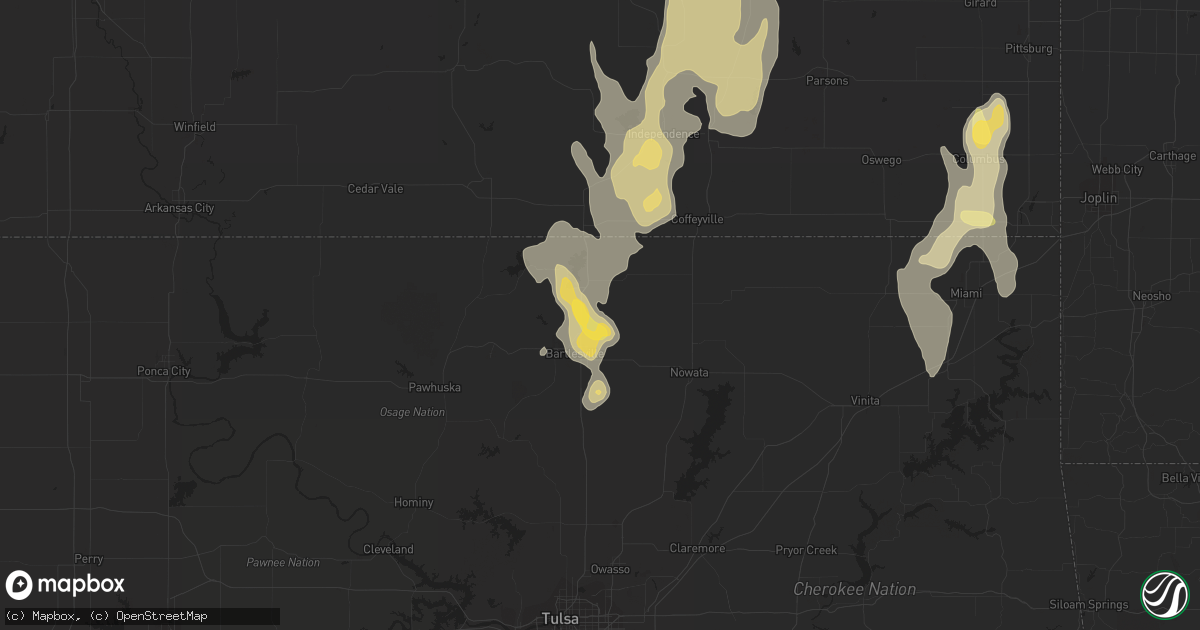 Hail map in Dewey, OK on August 27, 2015