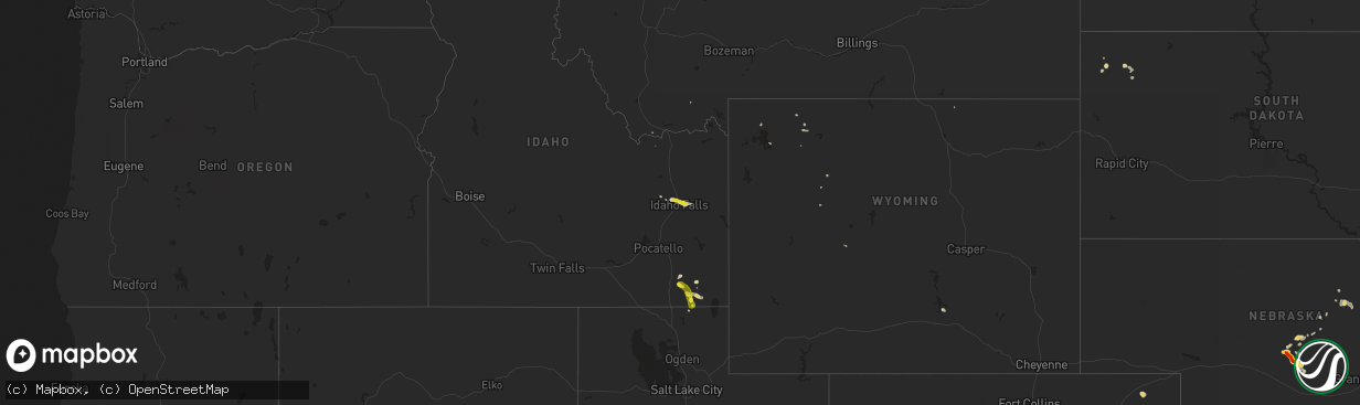 Hail map on August 27, 2015