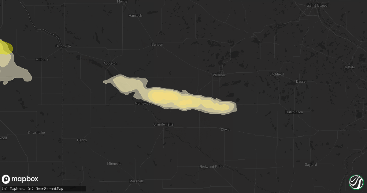 Hail map in Clara City, MN on August 27, 2016
