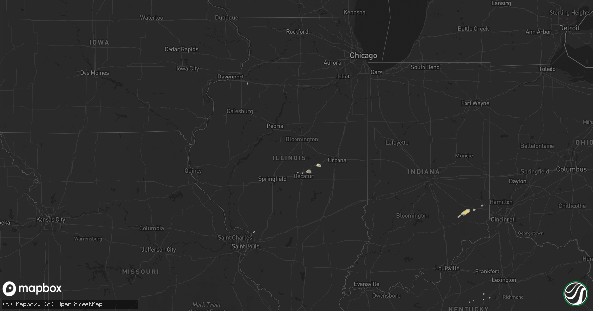 Hail map in Illinois on August 27, 2016