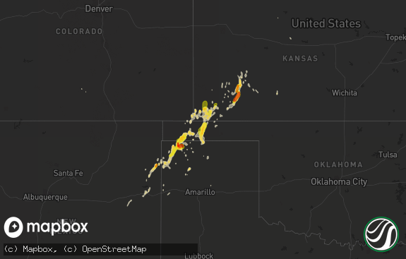 Hail map preview on 08-27-2017