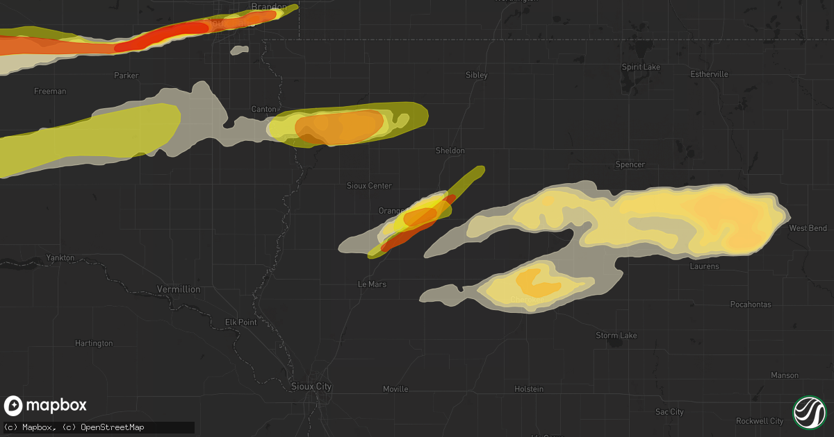 Hail map in Alton, IA on August 27, 2018