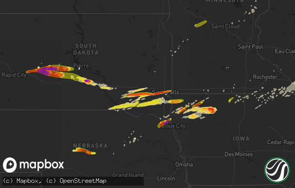 Hail map preview on 08-27-2018