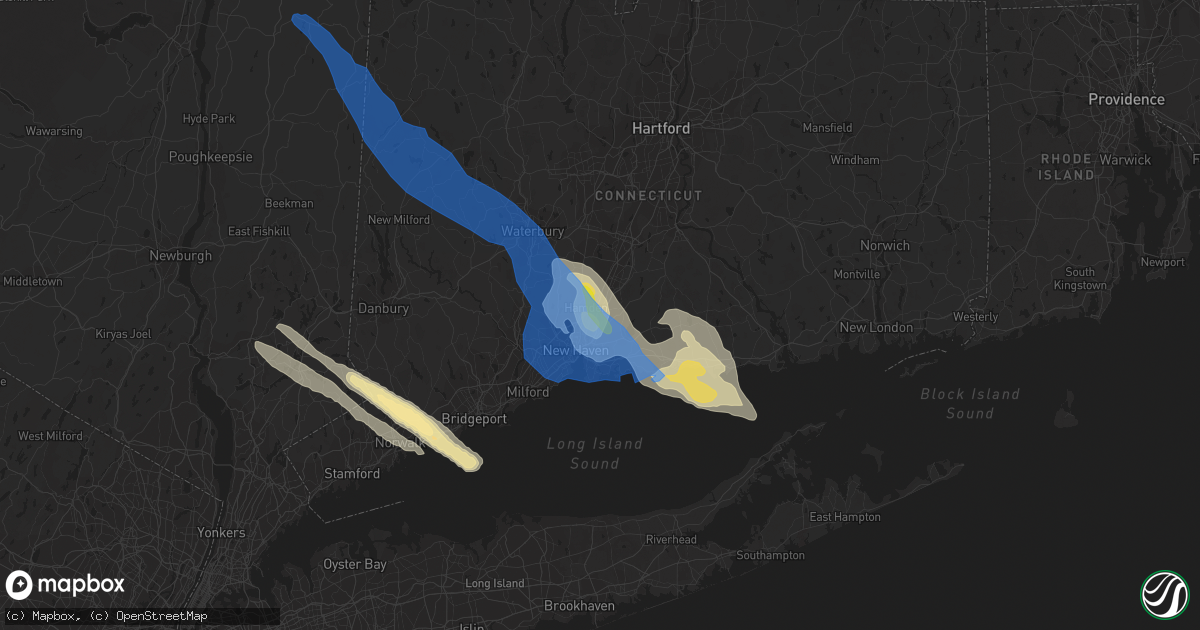 Hail map in North Haven, CT on August 27, 2020