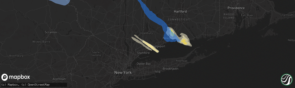 Hail map in Wilton, CT on August 27, 2020