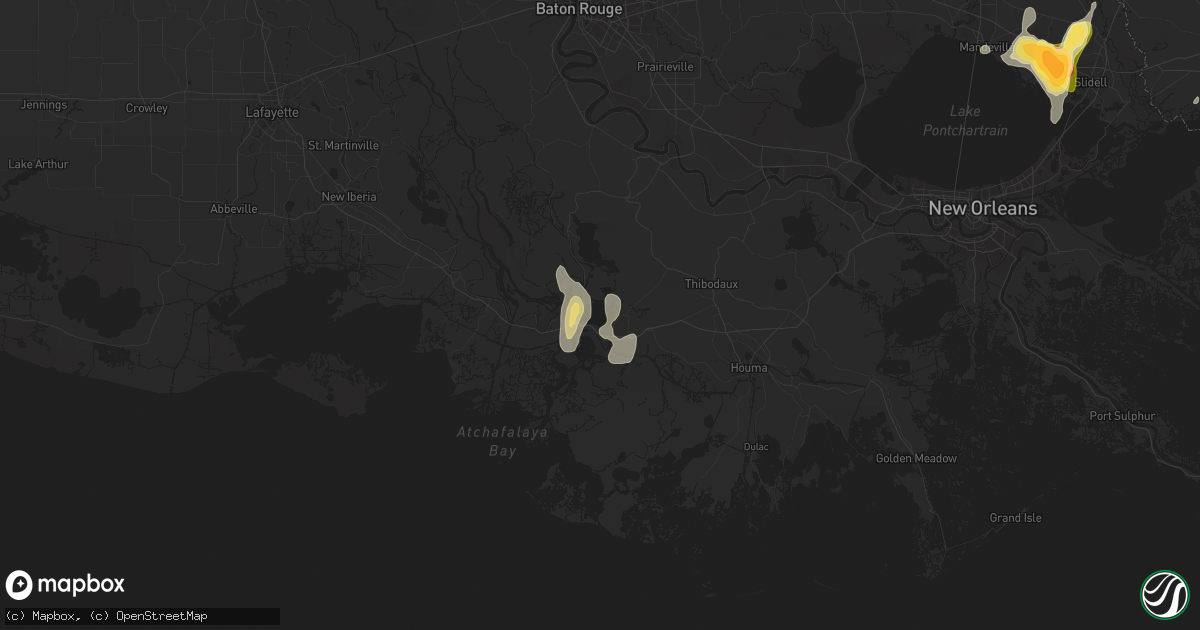 Hail map in Morgan City, LA on August 27, 2023
