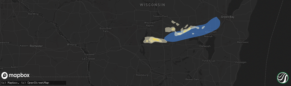 Hail map in Arkdale, WI on August 27, 2024