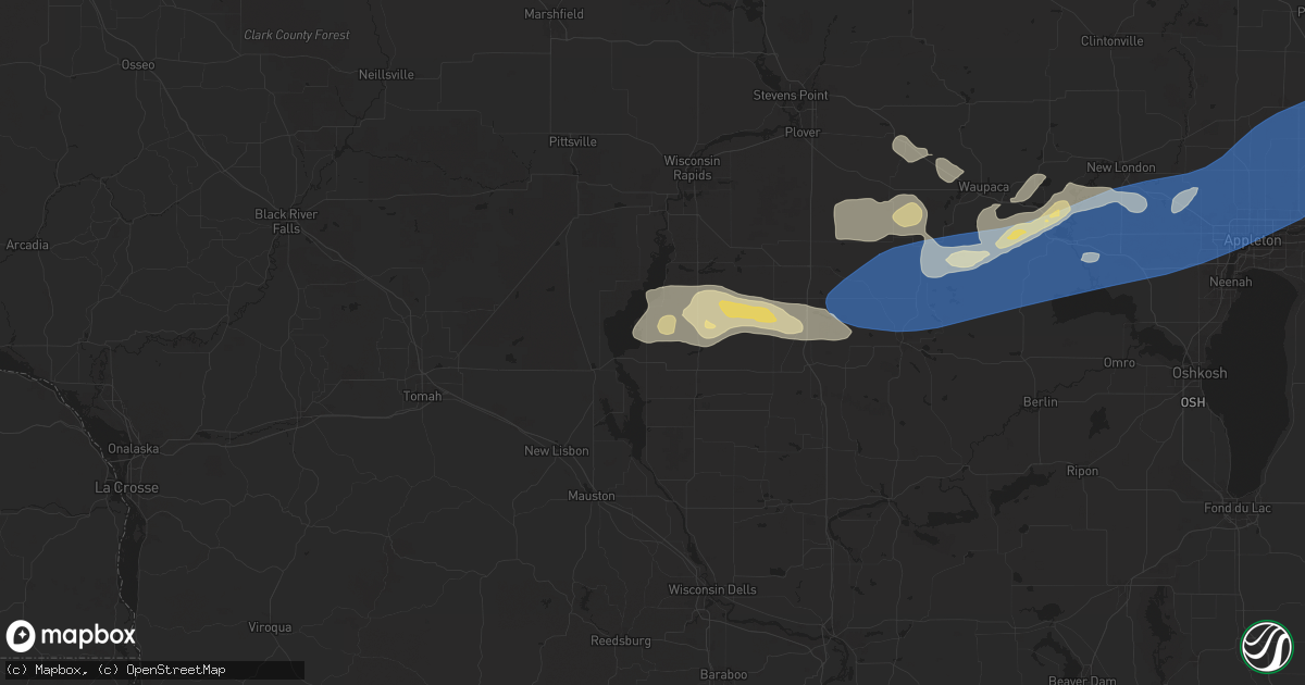 Hail map in Arkdale, WI on August 27, 2024