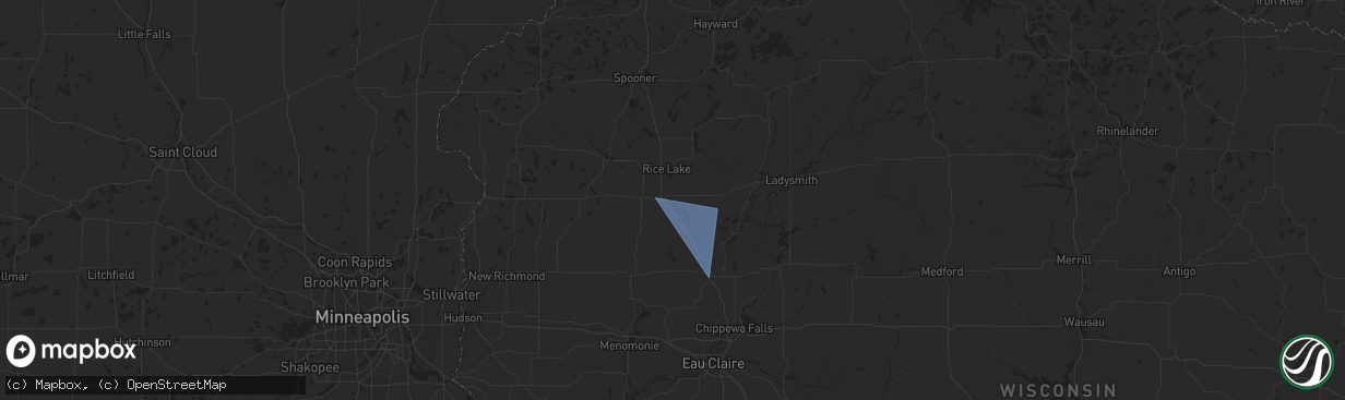 Hail map in Cameron, WI on August 27, 2024