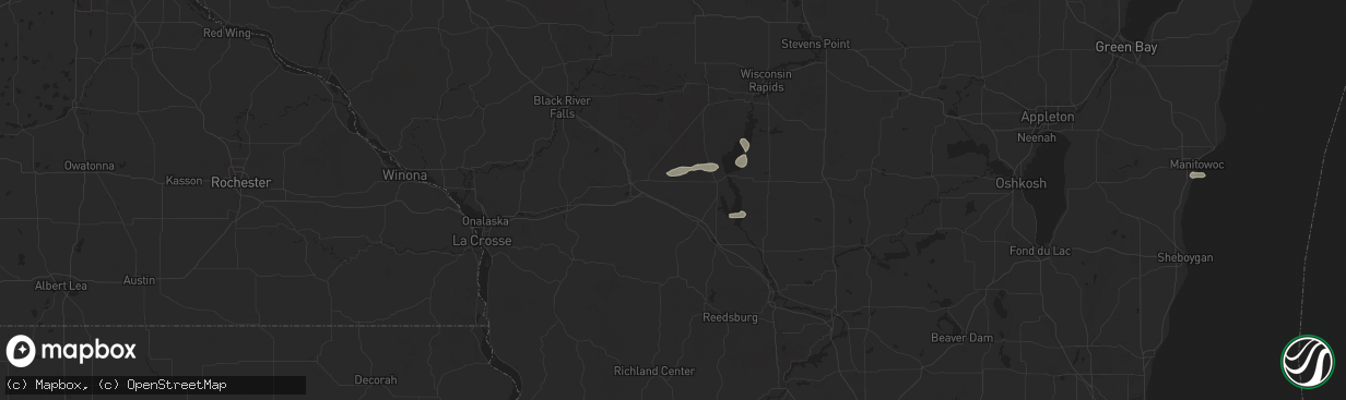 Hail map in Camp Douglas, WI on August 27, 2024