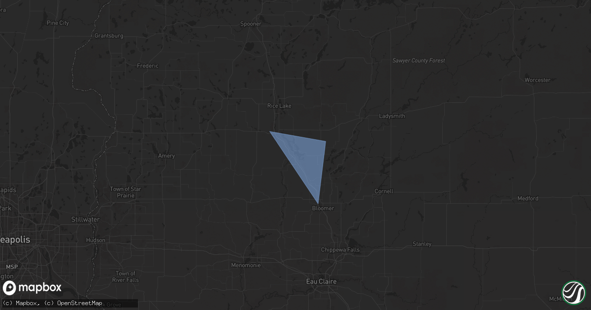 Hail map in Chetek, WI on August 27, 2024