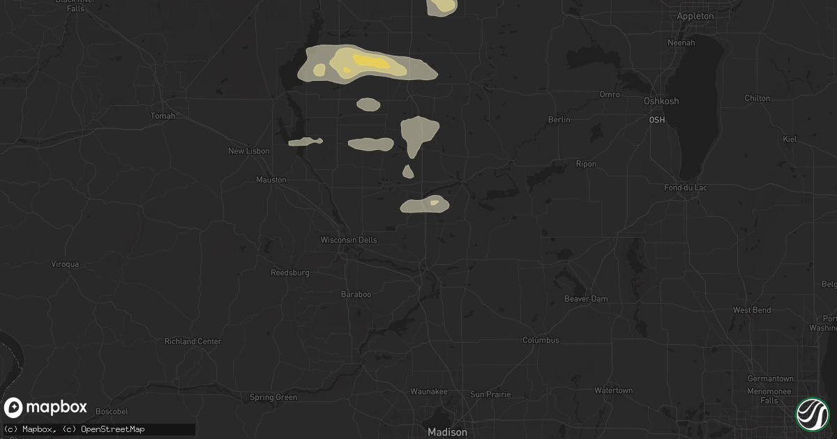 Hail map in Endeavor, WI on August 27, 2024