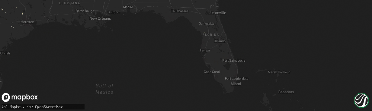 Hail map in Florida on August 27, 2024