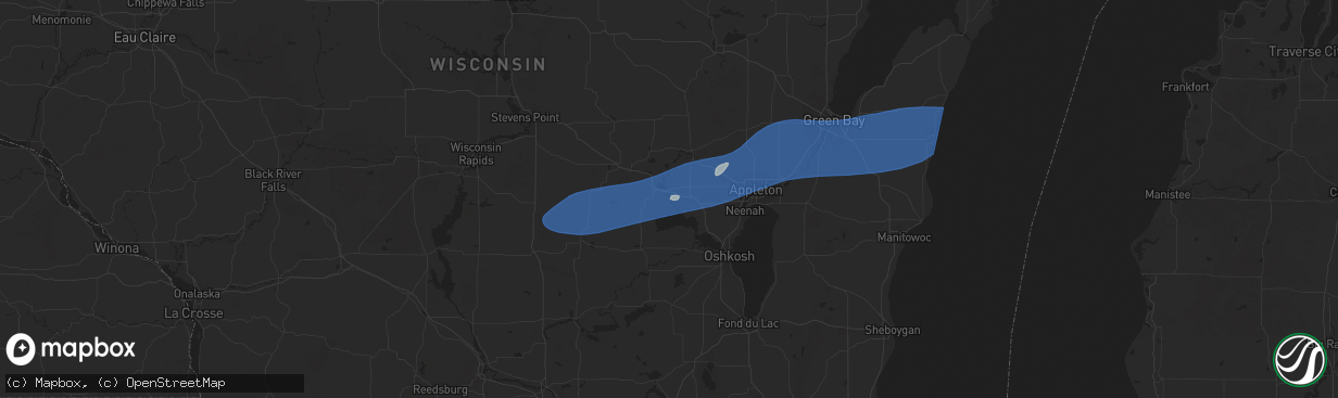 Hail map in Fremont, WI on August 27, 2024