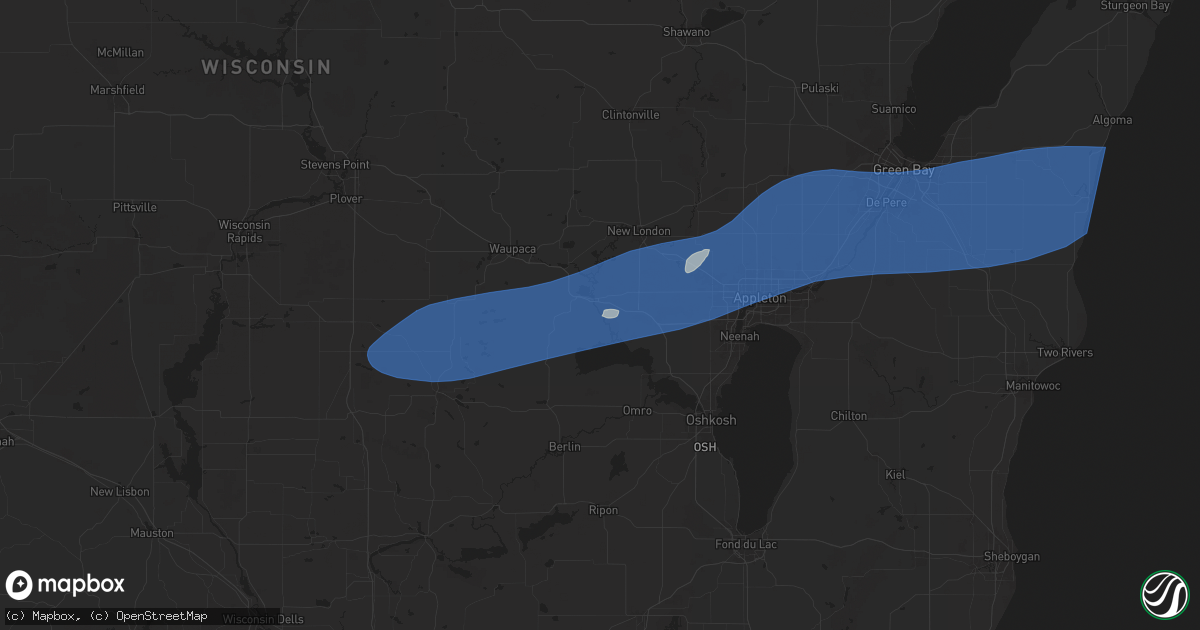 Hail map in Fremont, WI on August 27, 2024