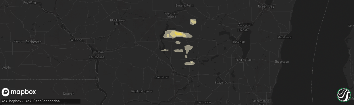 Hail map in Grand Marsh, WI on August 27, 2024