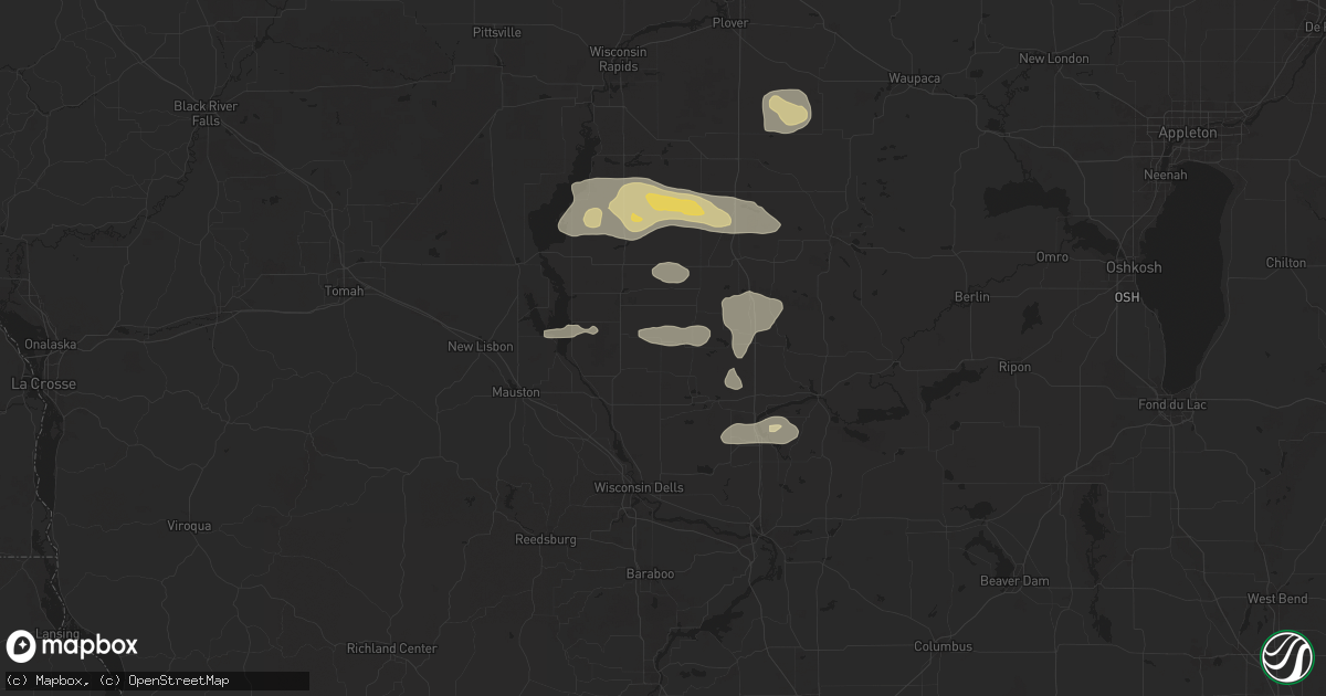 Hail map in Grand Marsh, WI on August 27, 2024