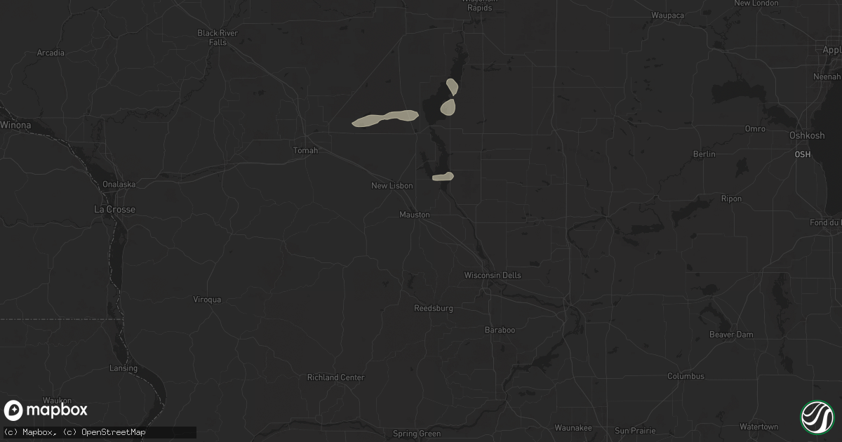 Hail map in Mauston, WI on August 27, 2024