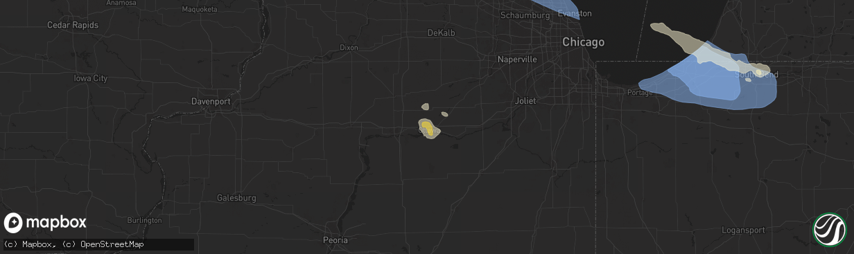 Hail map in Ottawa, IL on August 27, 2024