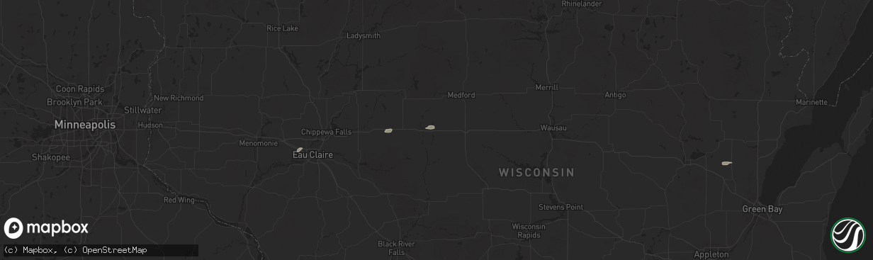 Hail map in Owen, WI on August 27, 2024