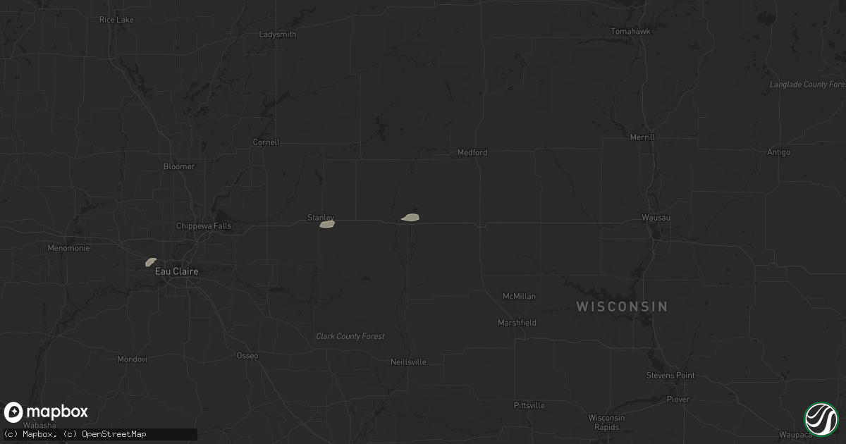 Hail map in Owen, WI on August 27, 2024