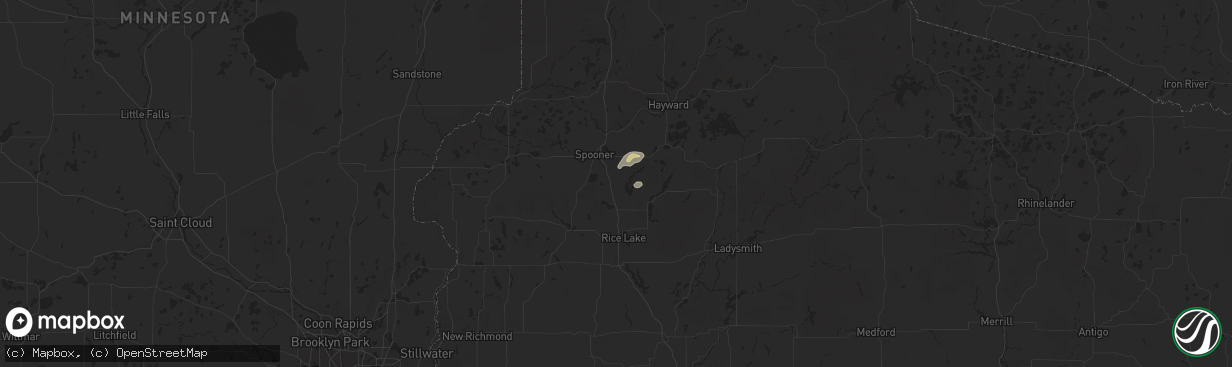 Hail map in Sarona, WI on August 27, 2024