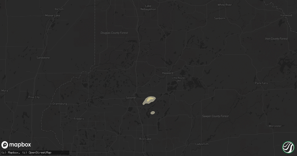 Hail map in Springbrook, WI on August 27, 2024