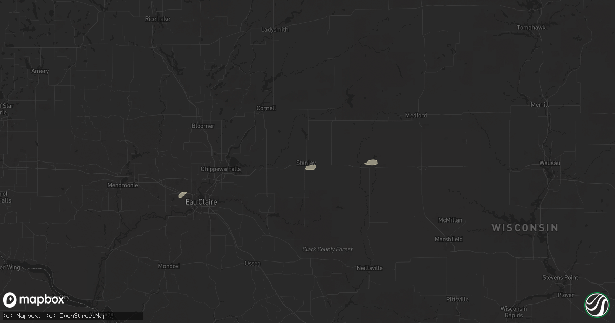 Hail map in Stanley, WI on August 27, 2024