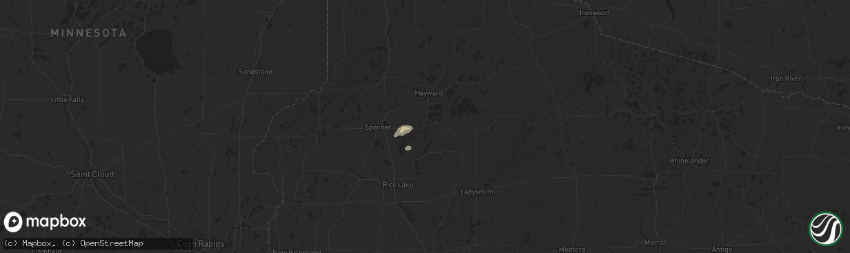 Hail map in Stone Lake, WI on August 27, 2024