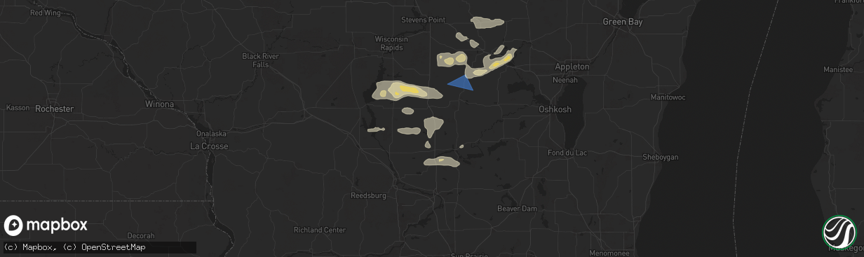 Hail map in Westfield, WI on August 27, 2024