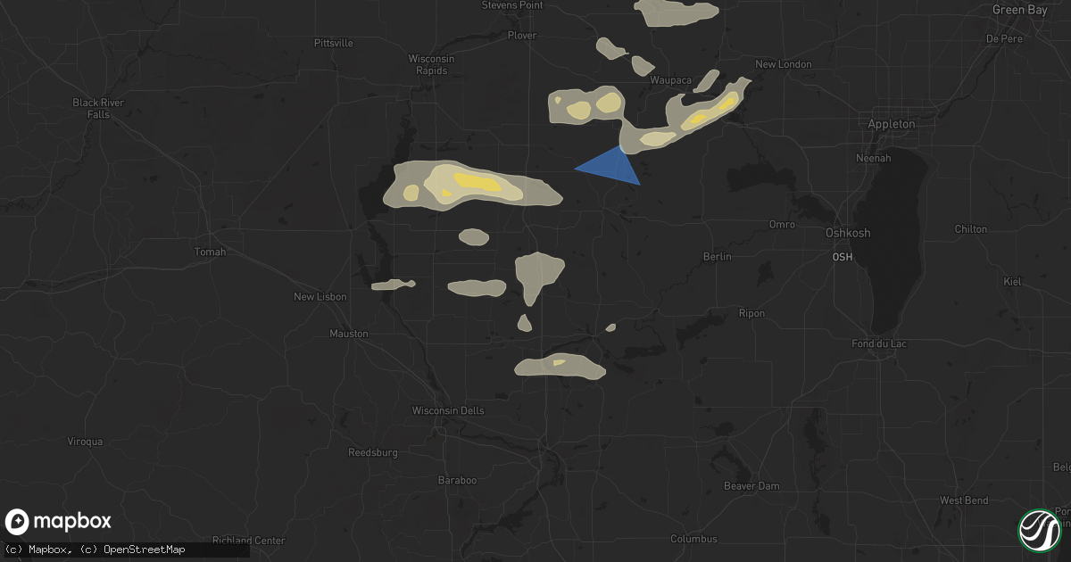 Hail map in Westfield, WI on August 27, 2024