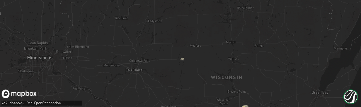 Hail map in Withee, WI on August 27, 2024