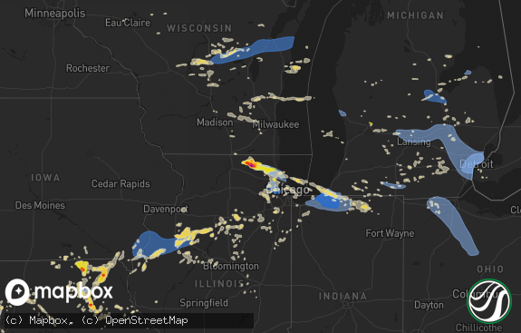 Hail map preview on 08-27-2024