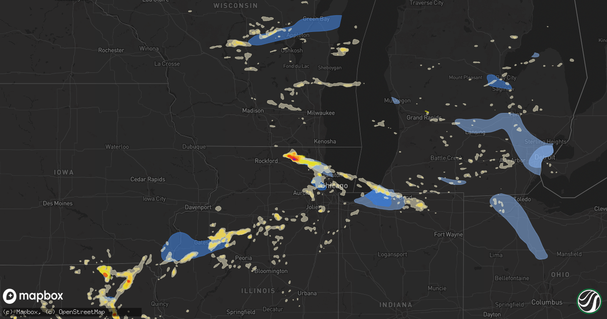 Hail map on August 27, 2024