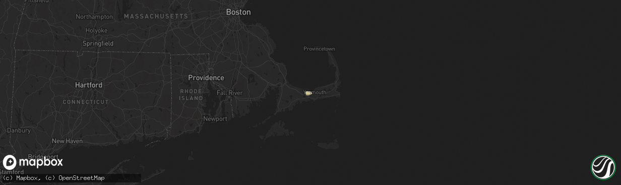 Hail map in Cummaquid, MA on August 27, 2025