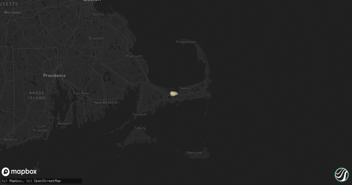 Hail map in Cummaquid, MA on August 27, 2025