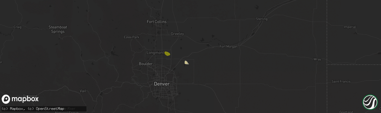 Hail map in Keenesburg, CO on August 27, 2025