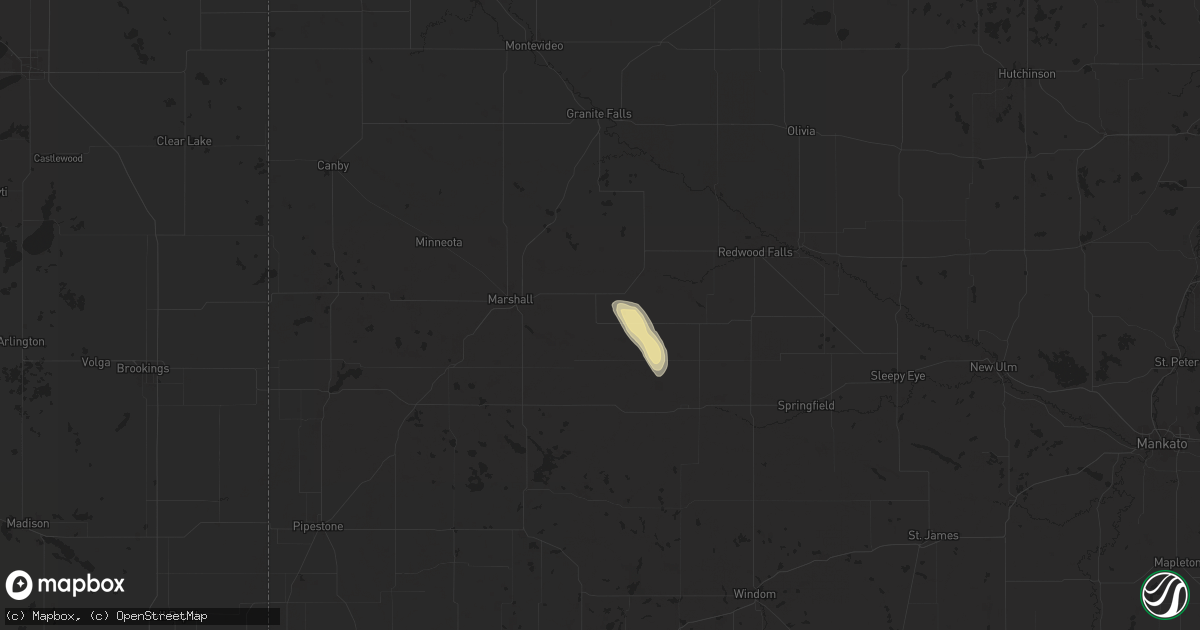 Hail map in Milroy, MN on August 27, 2025