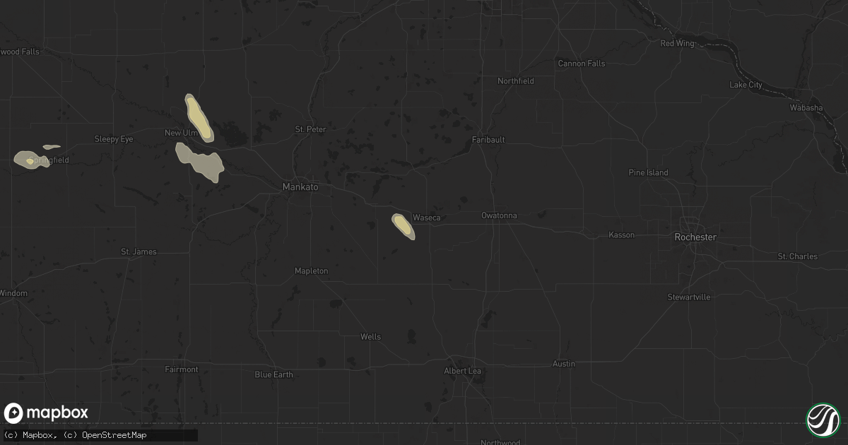 Hail map in Waseca, MN on August 27, 2025
